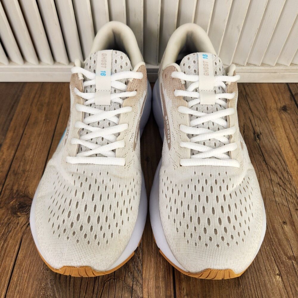 Brooks Ghost 16 Running Shoes Womens Sz 11 B Coconut Blue Sneakers 1204071B181 - Picture 8 of 9